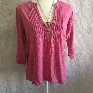 LOFT Pink 3/4 Sleeve Blouse